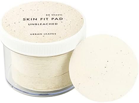 URBAN LEAVES Unbleached & Non-Fluorescent %100 Pamuklu Skin Fit Pads 60 Sheet with Maşa-Kendi Toner pedinizi yapın ve kullanın.Boyama