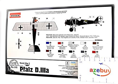 Pfalz D. IIIA Alman Savaş Uçağı BİRİNCİ Dünya SAVAŞI 1/72 Ölçekli Plastik Model Seti Roden 015