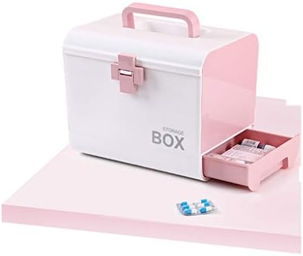 VVBBS JLX Ilaç Kutusu Ev Ayakta Ilk Yardım Kutulu Tıp Çocuk Aile Tıbbi Küçük Ilaç kutusu saklama kutusu Büyük Tıbbi Kutu (Renk: