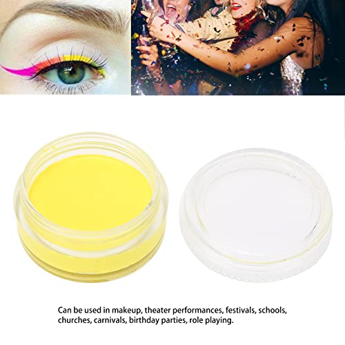 Floresan Yüz Vücut Boyaları, Festivaller için UV Floresan Yüz Boyası Parlak Renk 0.35 oz (UV limon sarısı)
