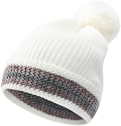NC Kış Örme şapka, Ponponlu yumuşak kayak şapkası