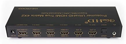 ViewHD HDMI 6x2 Matris Destekler | HDMI v1.4 / 4K@30Hz | ARC | Toslink Ses Çıkışı | 3.5 mm Kulaklık Çıkışı / Modeli: HM6X2ı
