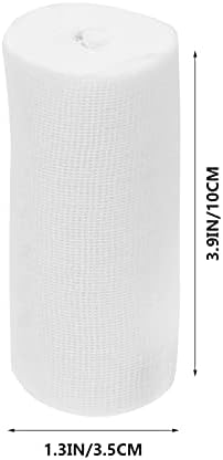 EXCEART Steril Gazlı Bez 10 Rolls Elastik Bandaj Gazlı Bez Yara Pansuman Bandajlar Ilk Yardım Pansuman Bantlar (Beyaz, M)