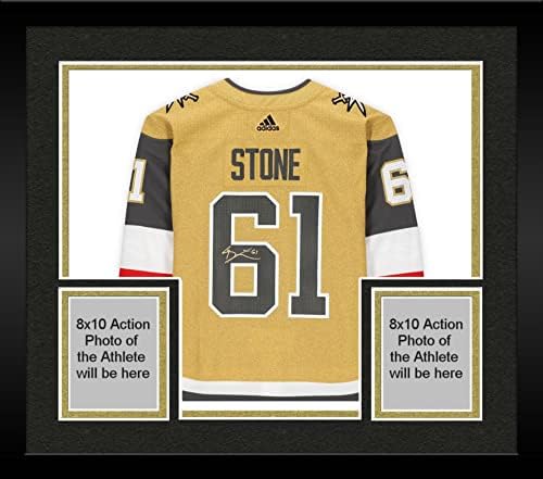 Çerçeveli Mark Stone Vegas Altın Şövalyeler İmzalı Altın Alternatif Adidas Otantik Jersey-İmzalı NHL Formaları