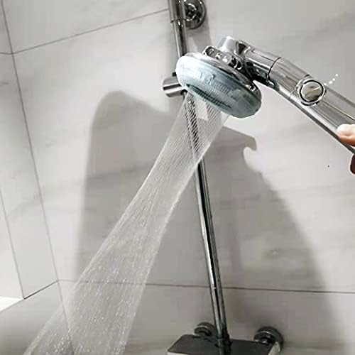 beerty Duş Başlığı - Banyo Duş Başlığı Yüksek Basınçlı El Duş Ev ile On / off Duraklama Anahtarı Evrensel 4-Point Port Gümüş