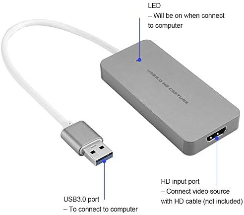 SATMW USB 3.0 HD Yakalama Kartı Video Oyunu Kaydedici 1080 P Canlı Sreaming Dönüştürücü Tak ve Çalıştır Xbox One PS3 PS4 Wİİ