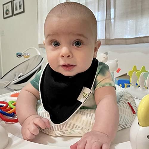Quinton Bradley Bebek 8 Paket Bandana Saçmalamak Önlük, Temel Katı Paket, Bebek Duş