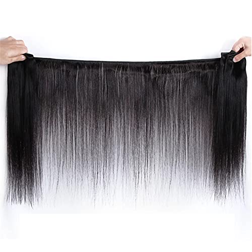 Düz Saç Demetleri Brezilyalı işlenmemiş insan saçı Örgü 10A Sınıf insan saç atkı Remy Aynı Yön Manikür Doğal Siyah 30 30 30 inç