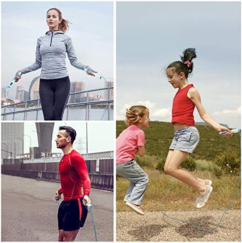 Atlama ipi Arapsaçı-Ücretsiz Sayaç ile (Pil-Ücretsiz)Çocuklar için Kadın Erkek Yetişkin Spor, Ayarlanabilir Hızlı Hız Atlama