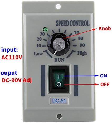 DC Motor Hız Kontrol AC 110 V Giriş DC 24 V - 90 V Çıkış Motor Hız Kontrol Anahtarı Elektrikli Hız Regülatörü için Kalıcı Mıknatıs