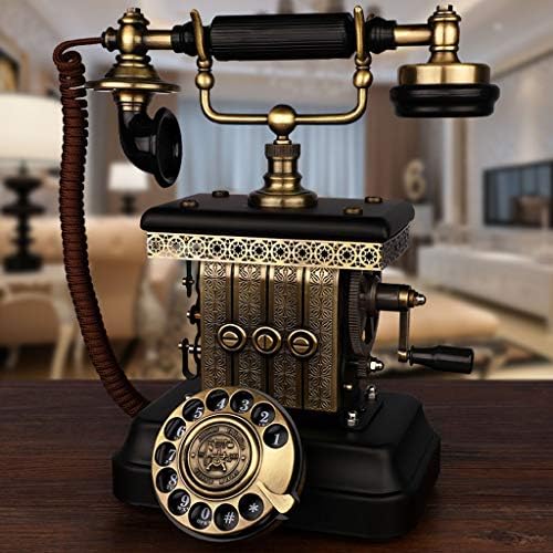BEİGOO Avrupa Tarzı Retro Telefon, Amerikan Moda Tek Dokunuşla tekrar arama Eski Moda Antika Döner Kadran Retro Telefon-A