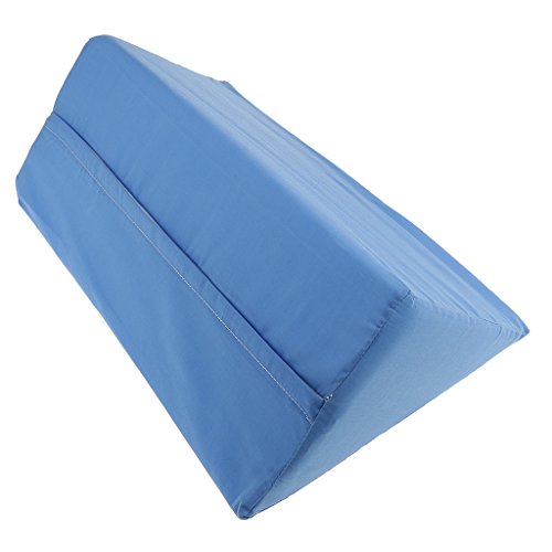 KESOTO Paketi 2 adet Yıkanabilir Mavi Beyaz Kapak Köpük Yatak Kama Yastık Bacak Ayaklar Yükseklik Yastık Geri Bel Desteği Ped-Beyaz