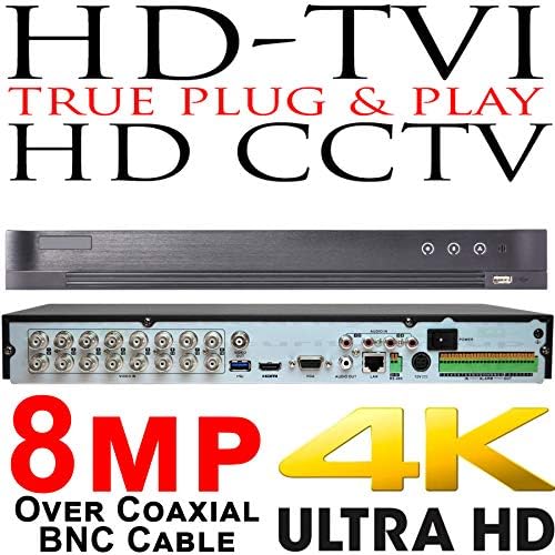 Kentsel Güvenlik Grubu 8MP Ultra 4 K 8 Kamera Güvenlik Sistemi : (1) 1x24 Kanal Ultra 4 K DVR +(1) 6 TB HDD +(8) 8MP 2.8-12mm