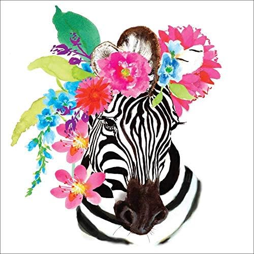 20 Set Bireysel Oymacılık Kağıt Parti Peçeteler Zebra, Çiçekler Suluboya Dekor Öğle İçecek Shabby Chic Peçete için bir Doğum