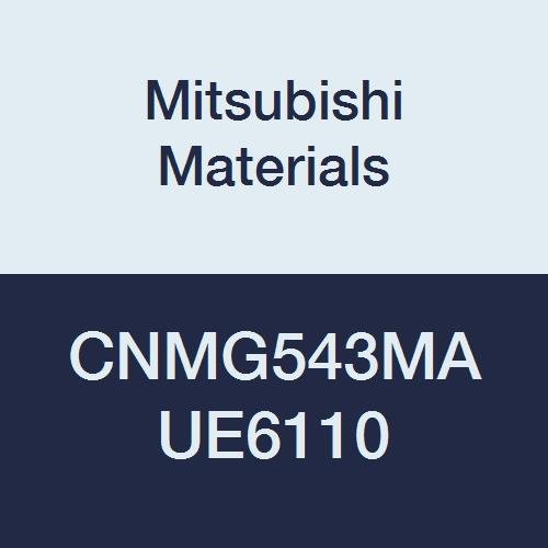 Mitsubishi Materials CNMG543MA UE6110 Delikli Karbür CN Tipi Negatif Tornalama Ucu, CVD Kaplamalı, Eşkenar Dörtgen 80°, 0.625