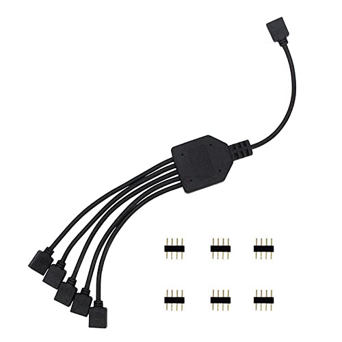 4 Pins RGB LED Bant Konektörü 1 ila 1 2 3 4 5 Fiş Güç Splitter Kablo 4pin Iğne dişi konnektör Tel RGB Led Şerit ışık-1 ila 4