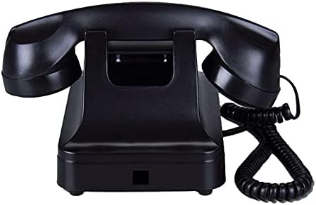 Alitee Retro Sabit Telefon, klasik Döner Tasarım Eski Moda Kablolu Masa Telefonu ile Metal Çan Vintage Döner Telefon Dekor Heykeli