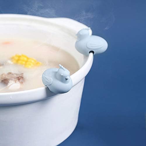Woaıs Mutfak Gadget Set Karikatür Silikon Pişirme Pot Kapak Klipler Pot Tutucu Dökülme Stoper Mutfak Aksesuarları Taşma Önlemek