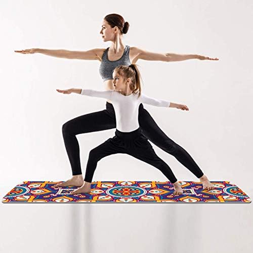 Unicey Mandala Dikişsiz Desen Yoga Mat Kalın Kaymaz Yoga Paspaslar Kadınlar ve Kızlar için egzersiz matı Yumuşak Pilates Paspaslar,