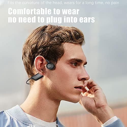 Niaviben Spor Kemik iletimli kulaklıklar Bluetooth Kulaklık ile Uyumlu Su Geçirmez Eller Serbest Kablosuz mikrofonlu kulaklık