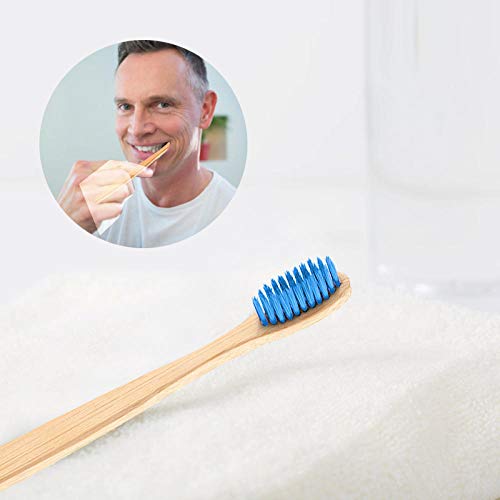 1 ADET Doğal Bambu Diş Fırçası Düz Bambu Kolu Yumuşak Kıl Diş Fırçası Yetişkin Diş Fırçası Ağız Bakımı Diş Temizleme ToolTSLM2-Mor