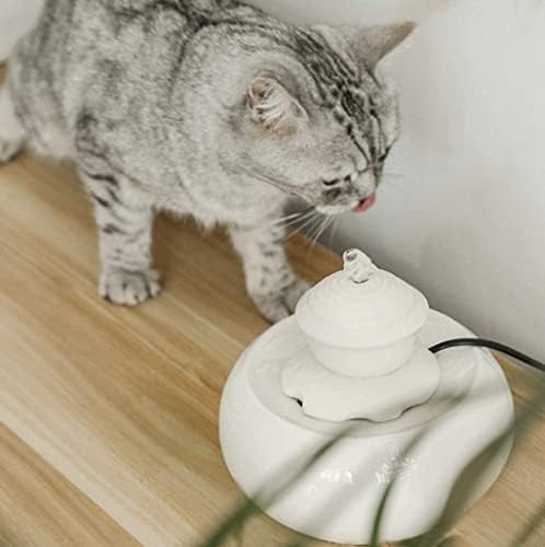 HAOKTSB Pet Çeşme Seramik Kedi su çeşmesi İçme için Ultra Sessiz Pompa Pet su sebili Kedi ve Küçük Köpekler için 1.5 L Pet su
