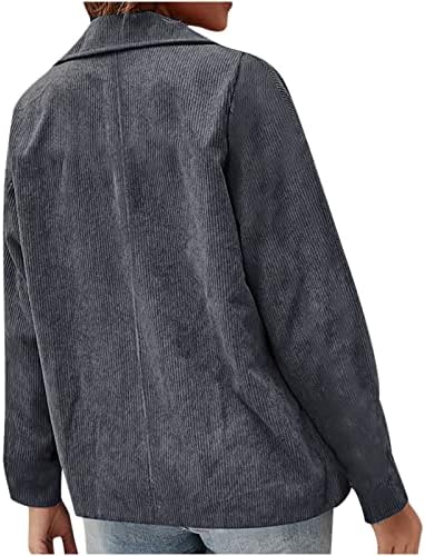 Kadın Kadife Blazer Ceketler Moda Düz Kruvaze Kış Güz Y2K Iş Ofis Işleri Kırpılmış Takım Elbise Ceket