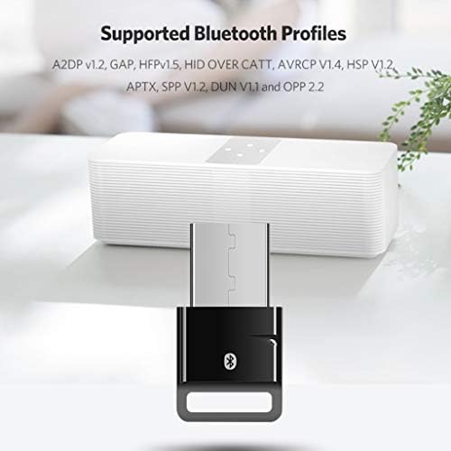 TJLSS USB Bluetooth Adaptörü Alıcısı 4.0 Adaptörü Dongle Aptx Kablosuz Kulaklık PC Müzik Alıcısı Ses Bluetooth Adaptador (Renk: