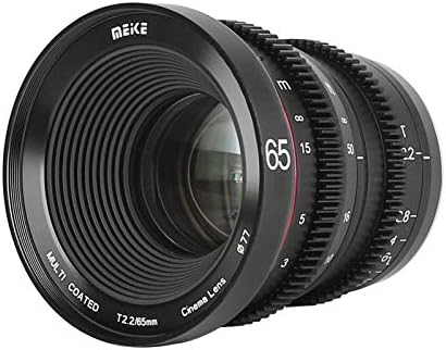 MEKE 65mm T2. 2 Büyük Diyafram Manuel Odaklama Düşük Bozulma 4 K Mini Cine Lens Sony E Dağı APS-C Kameralar ve Süper 35mm Kameralar