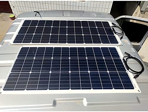 KELUNIS Esnek Güneş Paneli 100 Watt 12 Volt Monokristal Bükülebilir - Tekne, Karavan, RV ve Diğer Şebeke Dışı Uygulamalar için