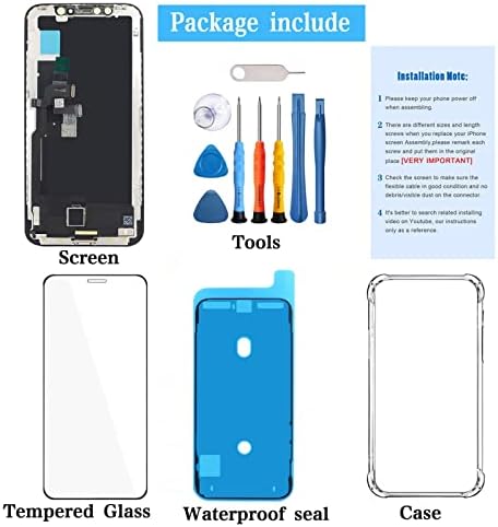 THL ıçin iPhone X Ekran Değiştirme OLED [DEĞİL LCD] 5.8 inç dokunmatik ekran Digitizer Tam Meclisi + Onarım Araçları + Ekran