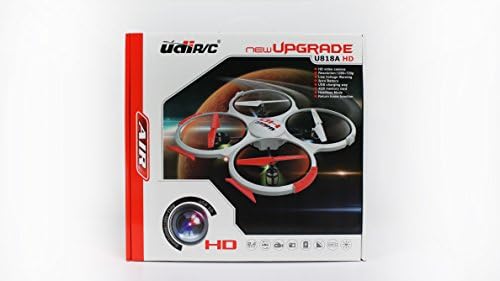 720p HD Kamera Başsız Modu ile UDI RC 818A HD Drone Quadcopter, Eve Dönüş Fonksiyonu ve Piller-Beyaz