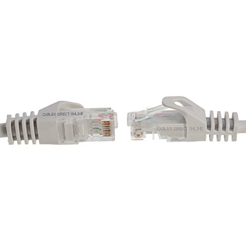 Kablolar Doğrudan Çevrimiçi Snagless Cat5e Ethernet Ağ Yama Kablosu Gri 100 Feet