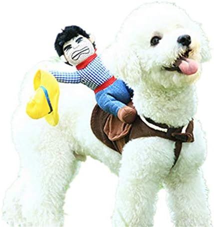 NACOCO Kovboy Rider Köpek Kostüm Köpekler için Giyim Şövalye Tarzı Bebek ve Şapka ile Cadılar Bayramı Günü için Pet Kostüm