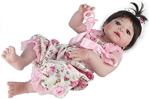 NPKdoll Reborn Baby Doll Gerçekçi Simülasyon Kız 55 cm, tam Vücut Yumuşak Silikon Malzeme, Bir Duş Alabilir/Bebek Güzel Oyuncak