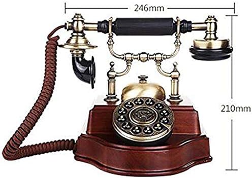 LQGSYT Retro Telefon,Retro Sabit Telefon Kablolu Ev Otel Ofis Dekor için Katı Ahşap Klasik Vintage Eski