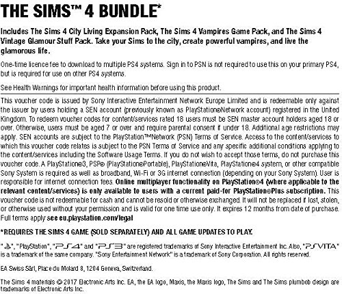 The Sims 4-Paket DLC / PS4 İndirme Kodu - İNGİLTERE Hesabı
