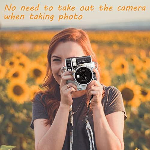 Fujifilm Instax Mini 40 Anında Kamera için Fintie Koruyucu Kılıf-Çıkarılabilir Ayarlanabilir Kayış, Bulutlu Mermer ile Premium