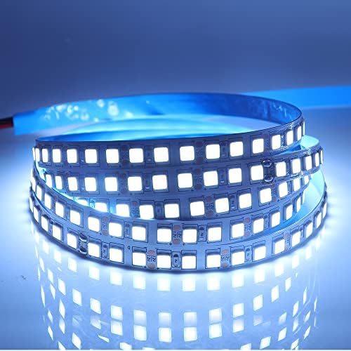 HEGEHE buz mavi esnek LED şerit ışık, kapalı TV arka LED ışık şeridi, DC 12 V 16.4 ft/5 M 5054(5050 yükseltilmiş) 600LED Olmayan