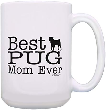 Köpek sevgilisi kupa en iyi Pug anne hiç köpek köpek malzemeleri hediye kahve kupa çay bardağı beyaz