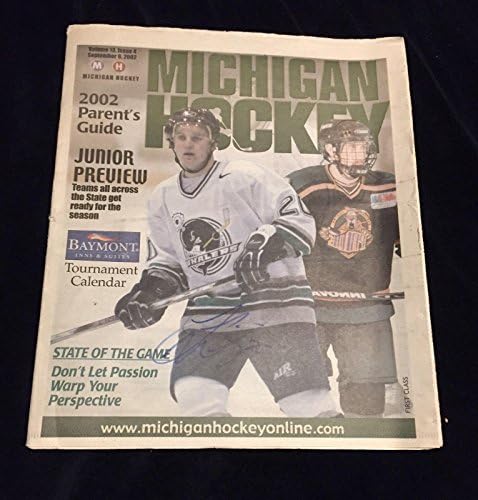James Wisniewski, Michigan Hokey Dergisi Plymouth Whalers Blue Jackets'i İmzaladı-İmzalı NHL Dergileri