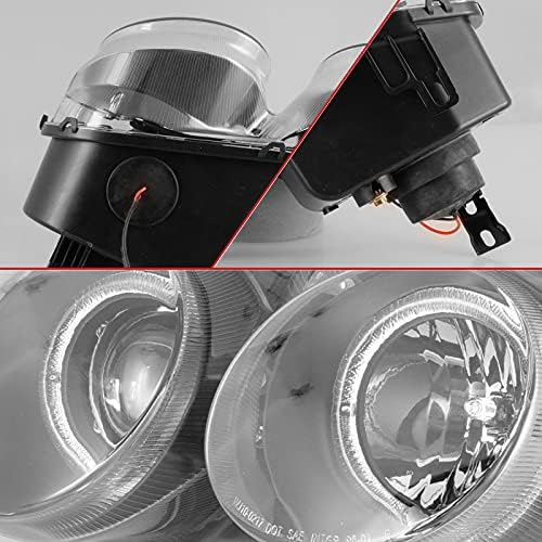 ROXX Yedek far takımı Fit ıçin 1998 1999 2000 2001 Acura Integra Halo Projektör Sürücü ve Yolcu Yan (Siyah Konut / Şeffaf Lens)