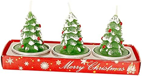 3 ADET Noel Mumlar Çocuklar için Set, Renkli Noel Baba Kardan Adam Ağacı Dekoratif Mum Seti Noel Arifesi Parti Dekorasyon Mumlar,