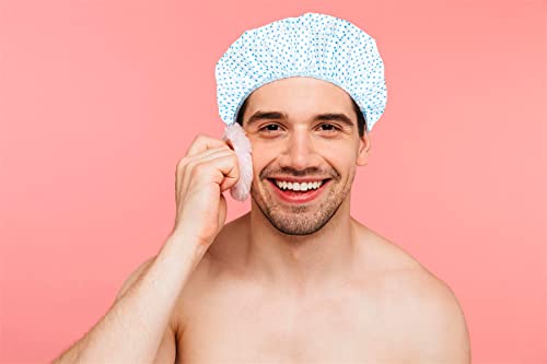 Adobella 12 Duş Başlığı, Kadınlar ve Kızlar için Yeniden Kullanılabilir, Su Geçirmez Banyo Şapkası, Banyo ve Duş Sırasında Saçları