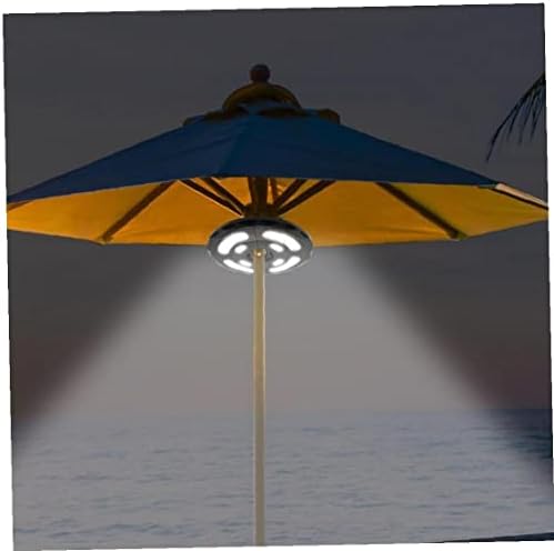 Rulutı veranda şemsiye ışıkları şarj edilebilir Led ışıkları akülü şemsiye kutup ışık gece kamp çadırları için (siyah)
