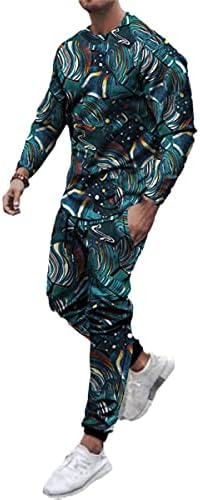 Renkli Mürekkep Boyama 3D Baskı Kazak Takım Elbise erkek Koşu Harajuku Takım Elbise Sonbahar ve Kış Spor Giyim