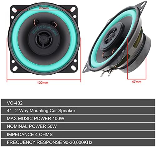 GoolRC 4 İnç 100 W Evrensel Araba HiFi Koaksiyel Hoparlör Araç Kapı Oto Ses Müzik Stereo Tam Aralığı Frekans Hoparlör