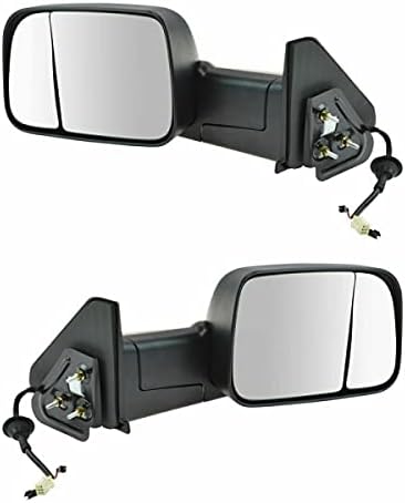 VioletLisa Yeni Çekme Ayna Güç Katlanır LED Marker Dokulu Siyah Çifti TR00138
