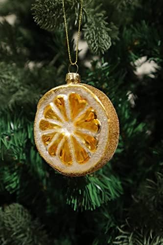 2 Paket Cam Limon Dilimleri Noel Süsleri Noel Ağacı Süsleri, Asılı Dekoratif Cam Kireç Narenciye Meyve Süsleri