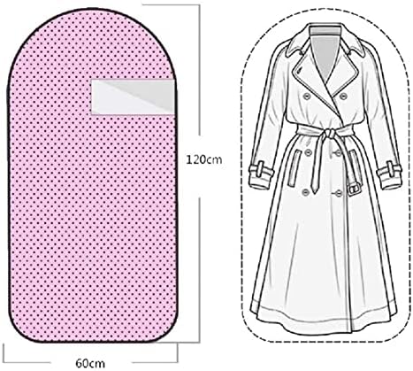 YYDMBH Konfeksiyon Kapakları 60×120 cm Tam Fermuar Asılı Takım Elbise Çanta 5 Paketi Konfeksiyon Çanta Kapak Giysi Saklama için
